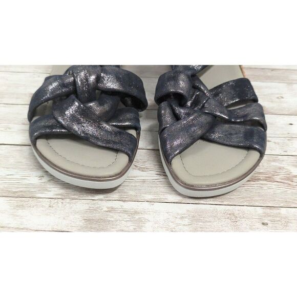 Ara Womens Size 5 Black Adjustable Strap Open Toe Wedge Heel Slingback Sandal - Picture 4 of 11